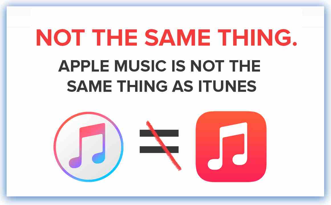 Apple music not the same as Itunes