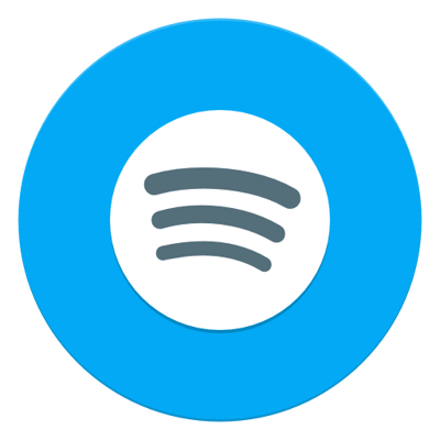 Blue & White Spotify Logo PNG