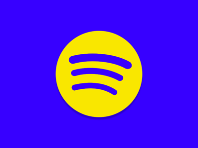 Blue & Yellow Spotify Logo PNG