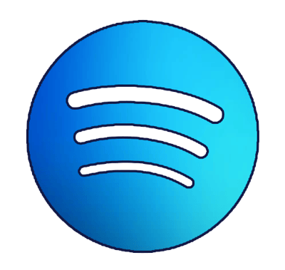 Blue Gradient Spotify Logo PNG