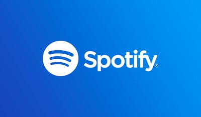 Blue Spotify Logo & Text