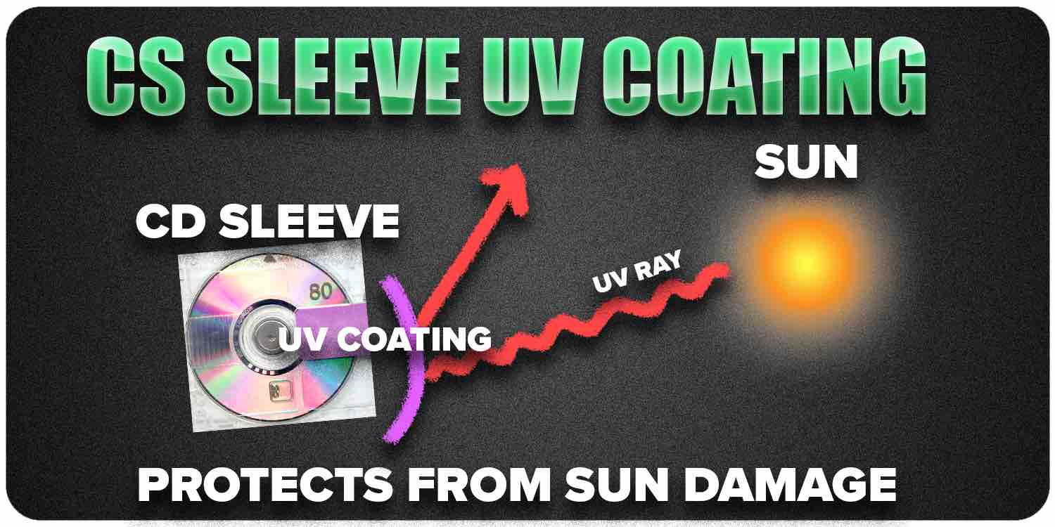 CD sleeve UV coating
