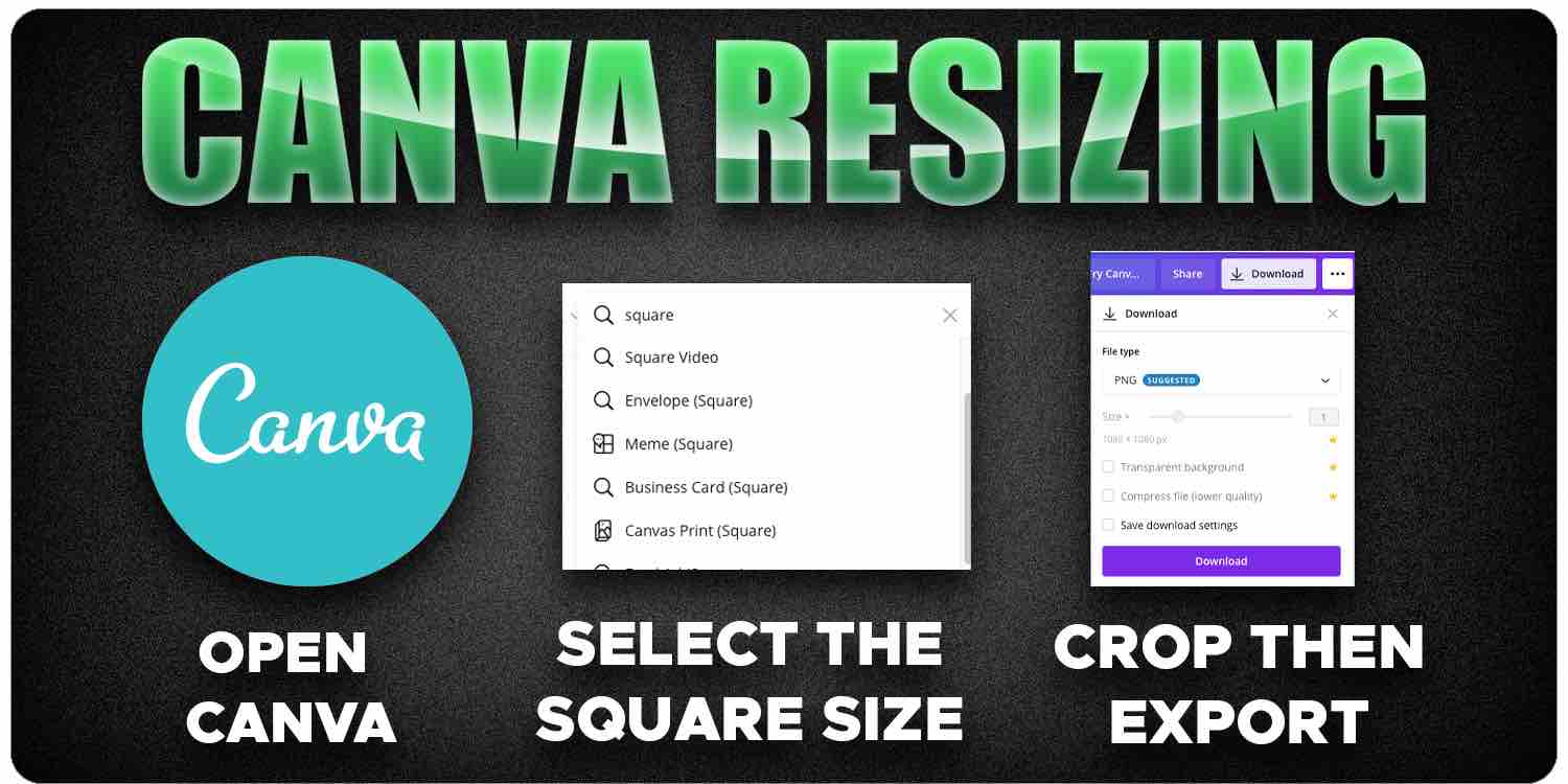 Canva resizing