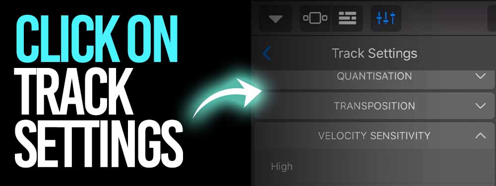 Change Garageband Velocity Sensitivity in Track Settings