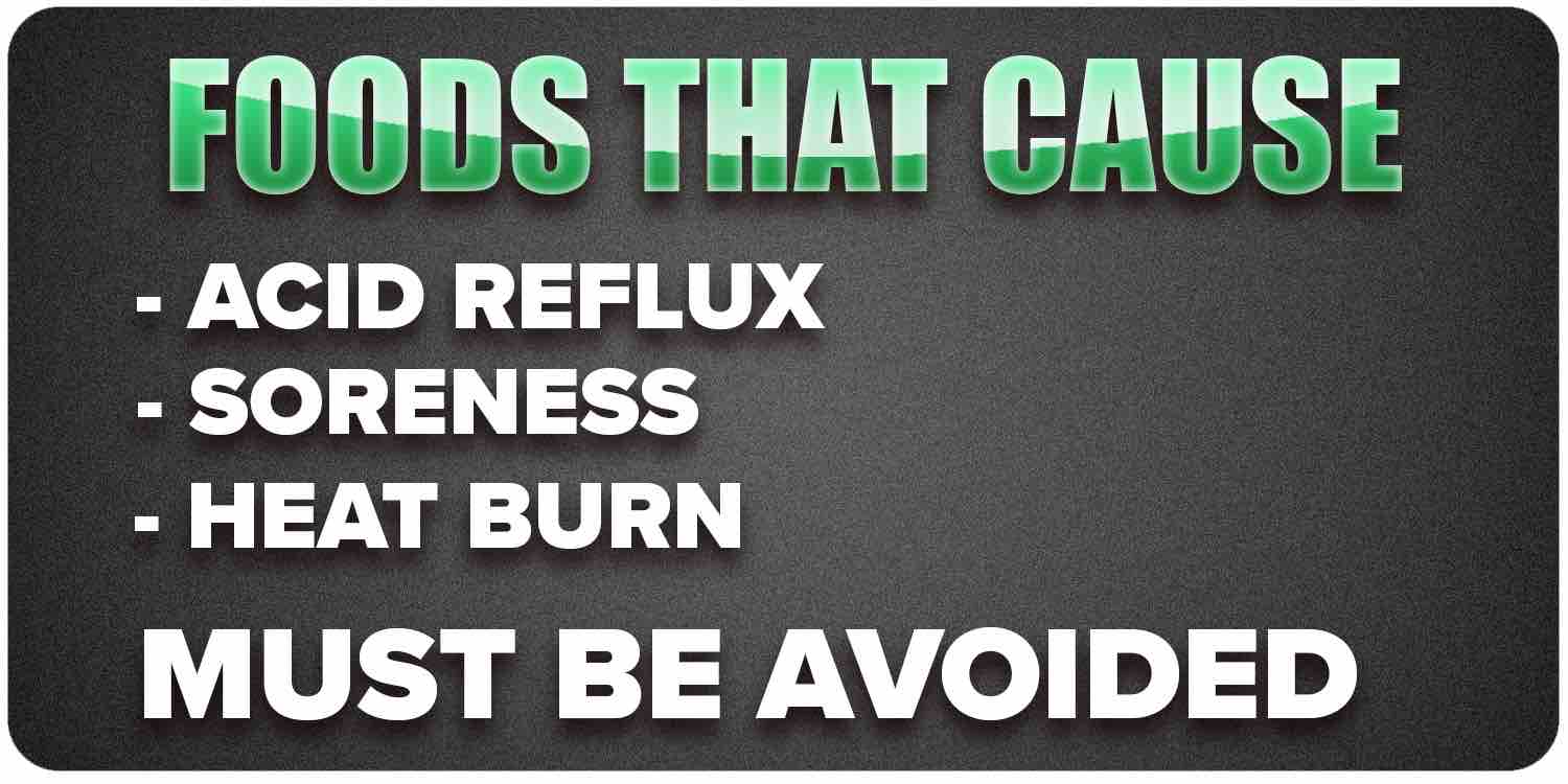 Foods to avoid