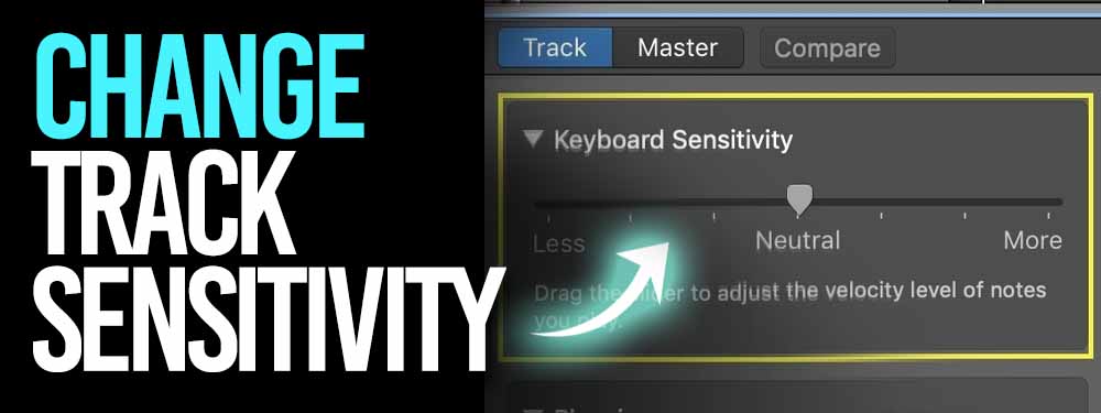 GarageBand Change Instrument Sensitivity