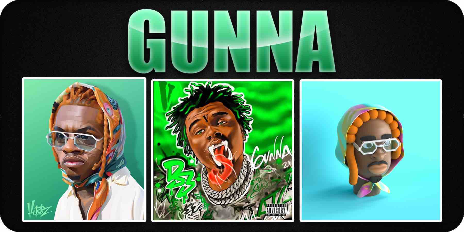 Gunna cartoon cover art