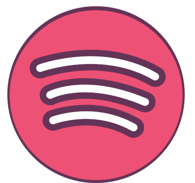 Hot Pink Spotify Logo