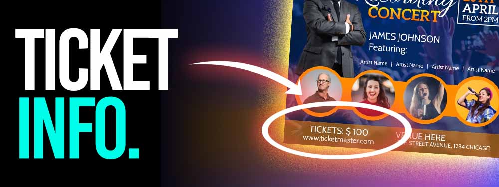 Include Ticket Info in Your Concert Flyer