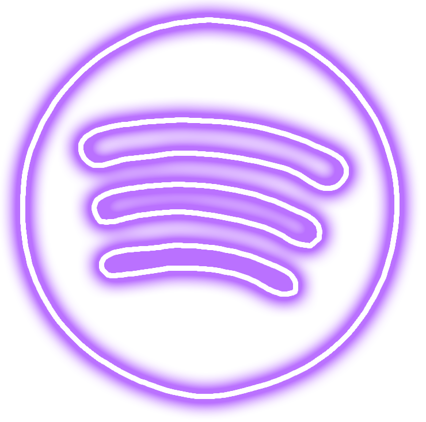 Neon Purple Spotify Logo