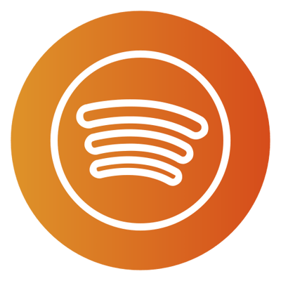 Orange Gradient Spotify Logo PNG
