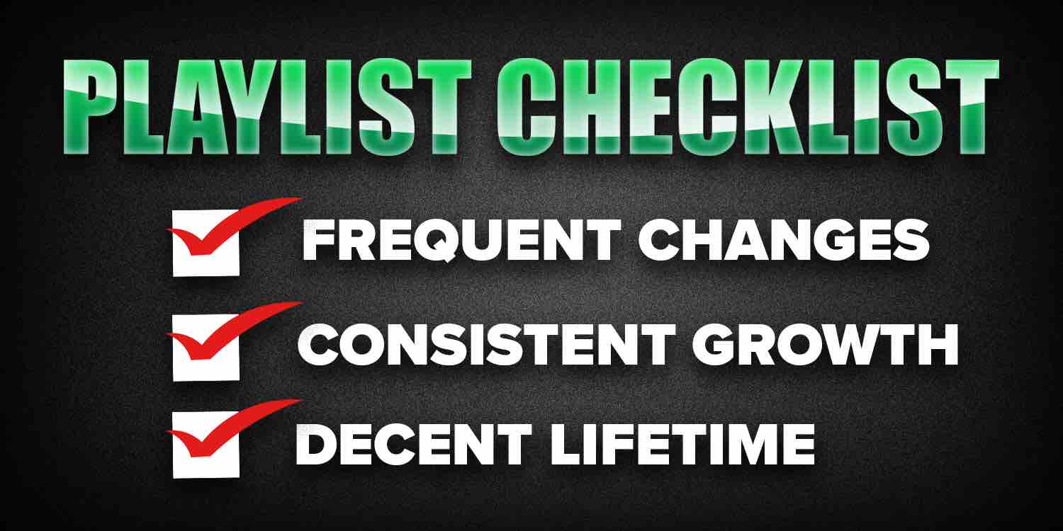Organic spotify playlist checklist
