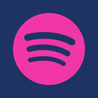 Pink Blue Spotify Logo