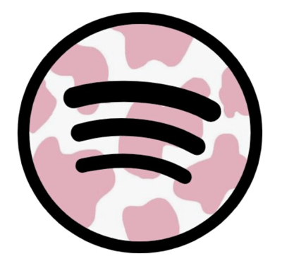 Pink Cow Design Spotify Logo PNG