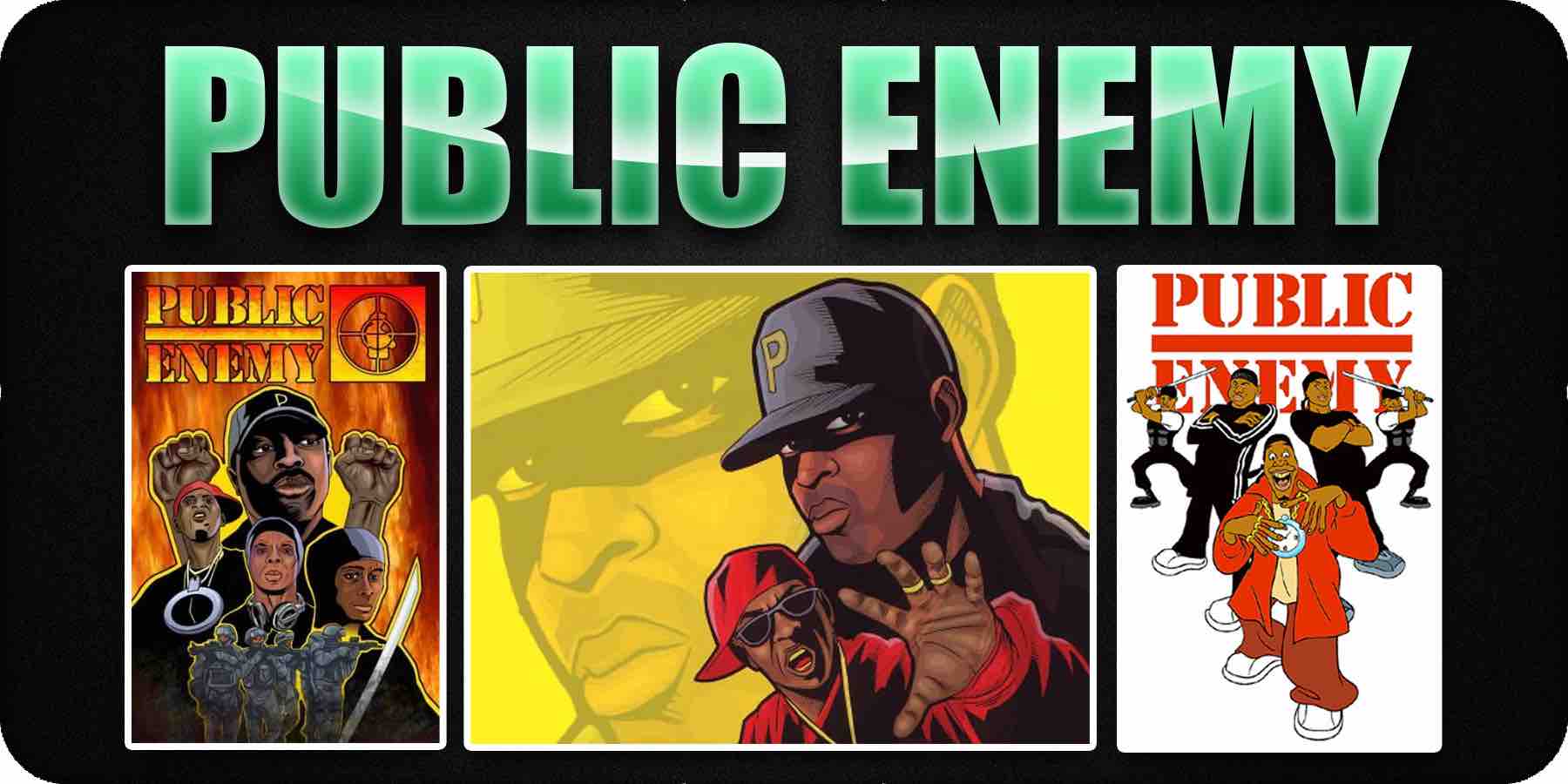 Public Enemy cartoon album covers