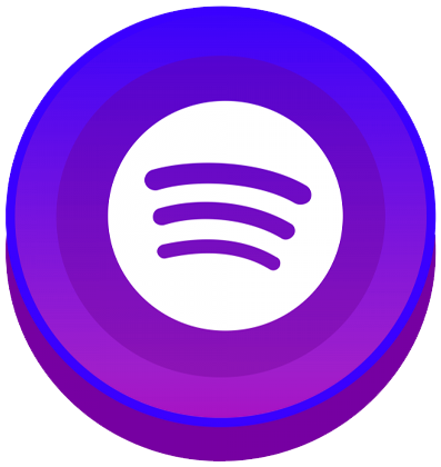 Purple Button Spotify Logo