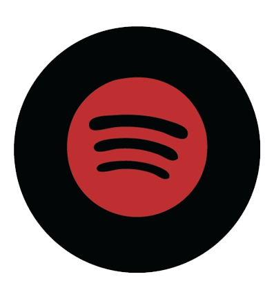 Black And Red Spotify Logo
