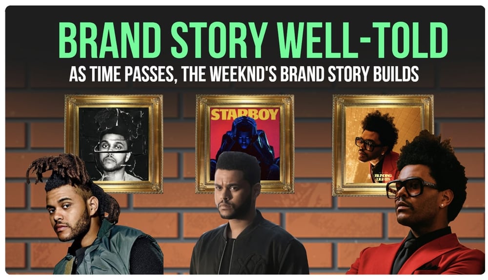 Weeknd - example of an artist brand story well-told