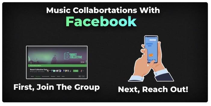 Steps to getting music collaborations through Facebook groups