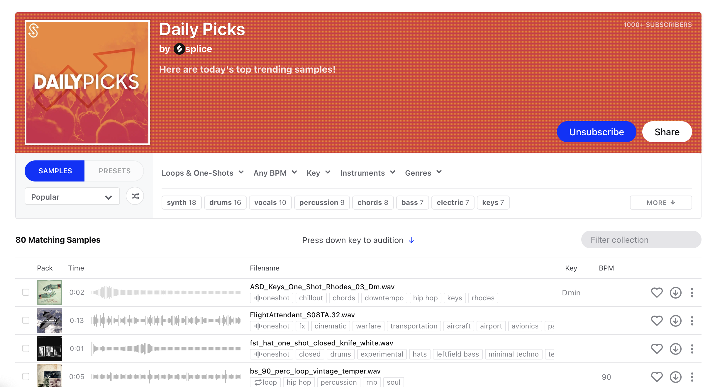 Splice Daily Picks 