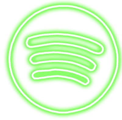 Neon Spotify Logo Transparent PNG