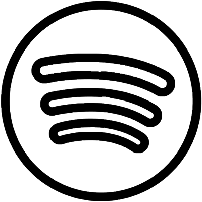 black Spotify Icon transparent