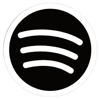 White And Black Spotify Logo PNG