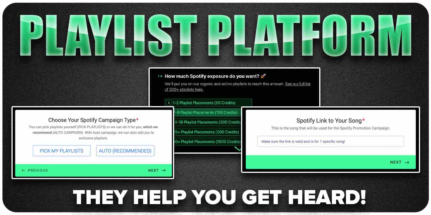 Spotify playlist promotion service platform