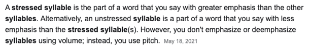 What Is A Stressed Syllable In Rap Music