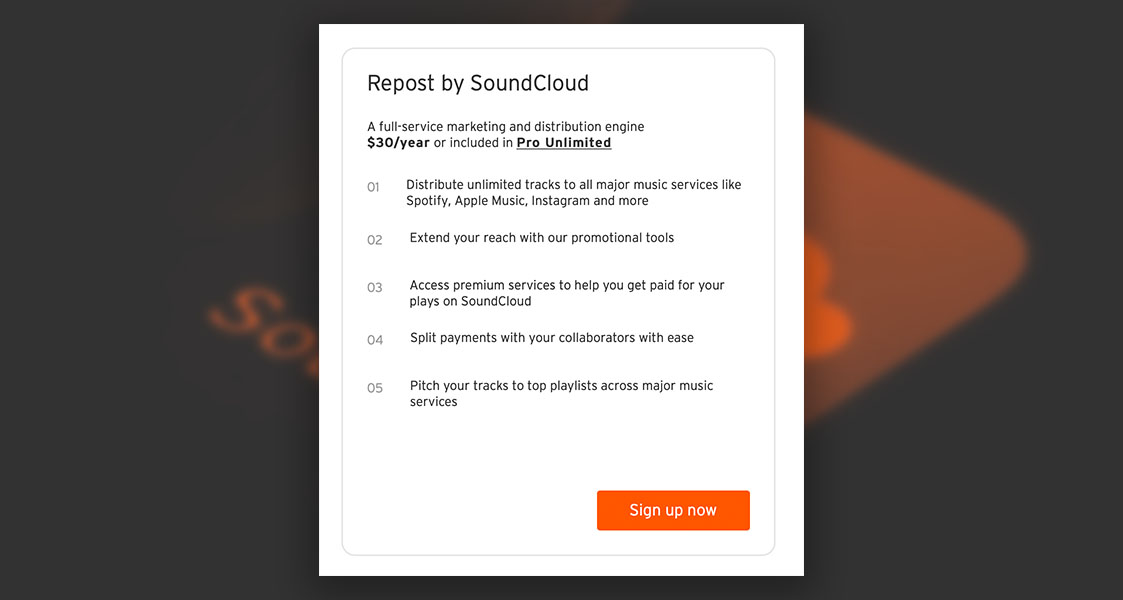 how much does repost by soundcloud cost