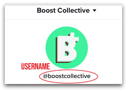 Image of the Boost Collective tiktok name